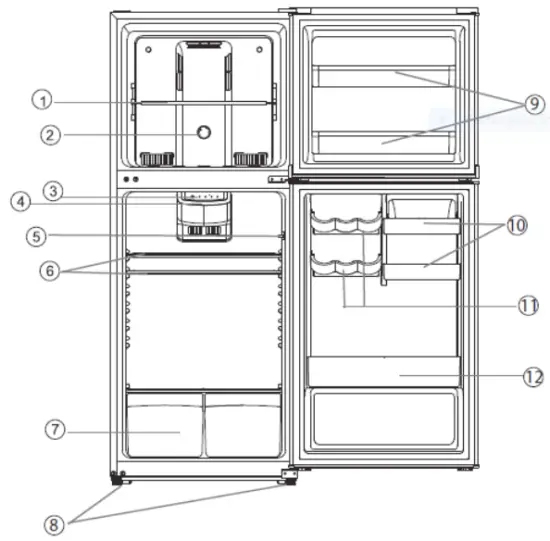 IMPECCA RA 2120 11 6 Cu Ft 24 Inch Refrigerator - Fig 3