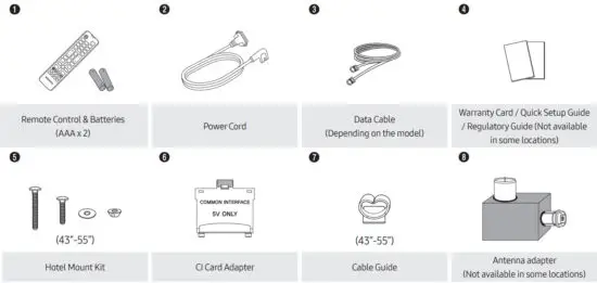 samsung HG43ET690U smart Hospitility Hotel TV - fig1
