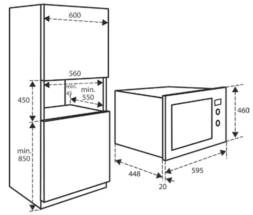 INVENTUM IMC6132FZWA BUILT IN MICROWAVE OVEN - 15