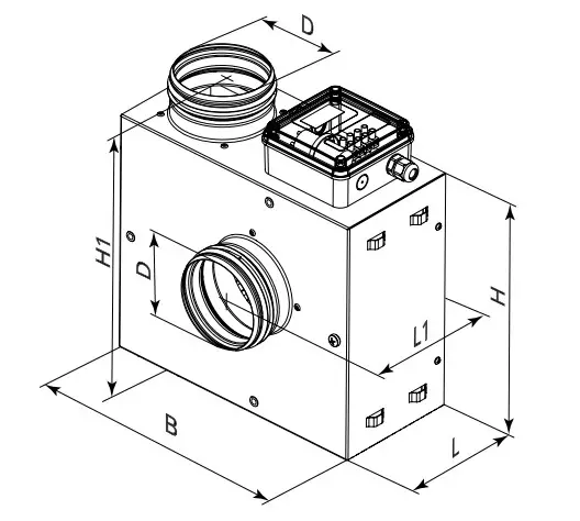 VENTS KSA 100 2E Sound Insulated Centrifugal Fan - figure 1