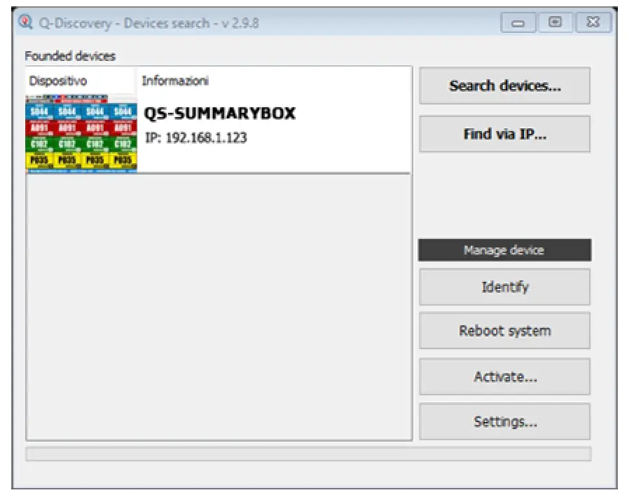 visel QS SUMMARYBOX Main Unit - fig1