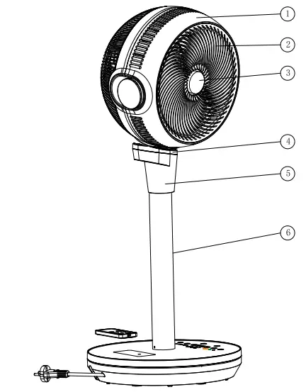 DIMPLEX DCACP30HC Air Circulator Pedestal Fan 3