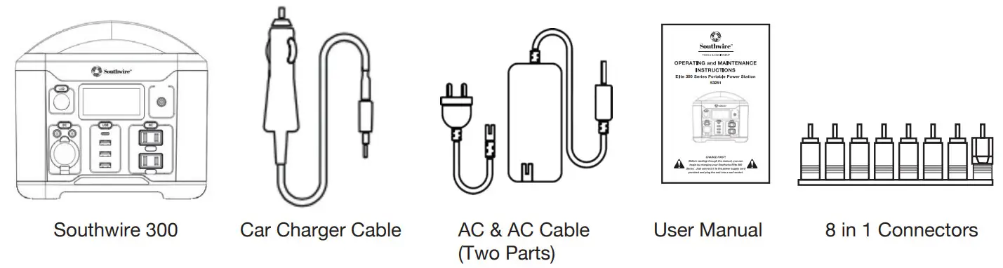 Southwire 53251 Elite 300 Series Portable Power Station - THE BOX