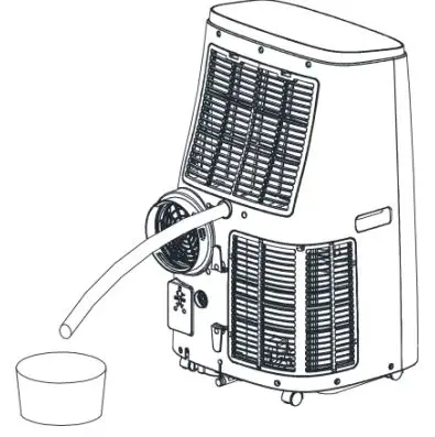HANTECH A020BA Series Local Air Conditioner Instruction Manual - Connect the drainage pipe to the bucket