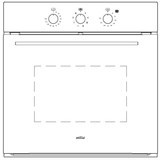 mistral MO608B 60cm Built in Electric Oven -