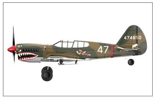 MODSTER-MDX-P-40 Warhawk-Electric-Motor-Warbird-06