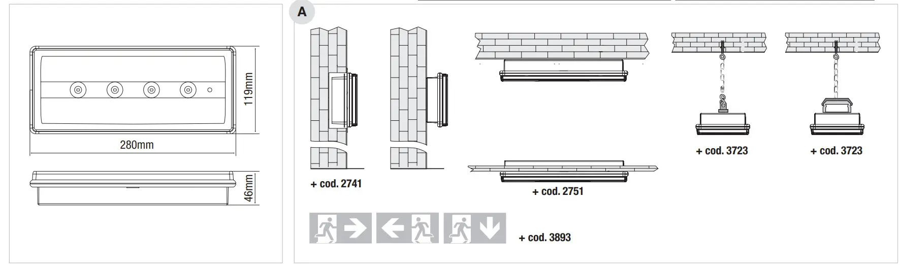 Beghelli 334900784 Ceiling Emergency Light - Figure 1