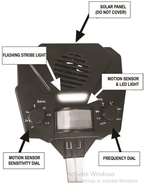 BIRD-X Solar Yard Gard Ultrasonic Pest Chaser -2
