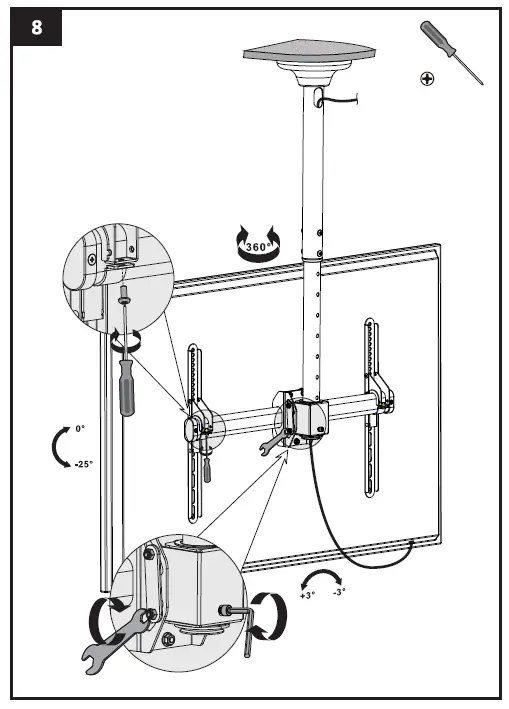 KIMEX-014-4002-TV-Ceiling-Mount-Instruction-Manual-04