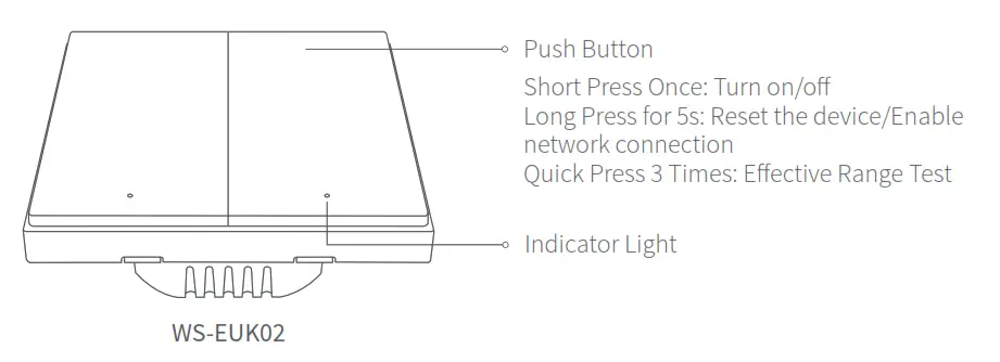 Aqara WS EUK01 Wireless wall mounted switch White Apple HomeKit - Push Button