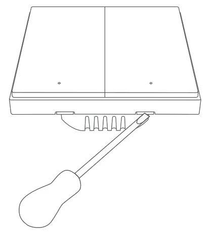 Aqara WS EUK01 Wireless wall mounted switch White Apple HomeKit - Push screwdriver.