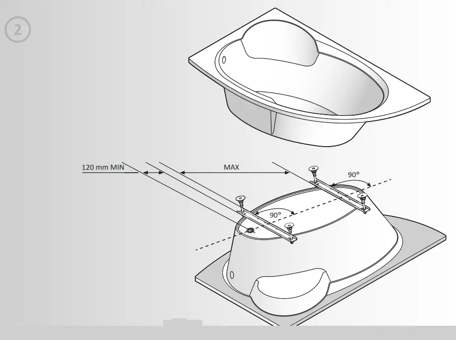 cersanit Kaliope Bathtub Asymmetric Right - fig4
