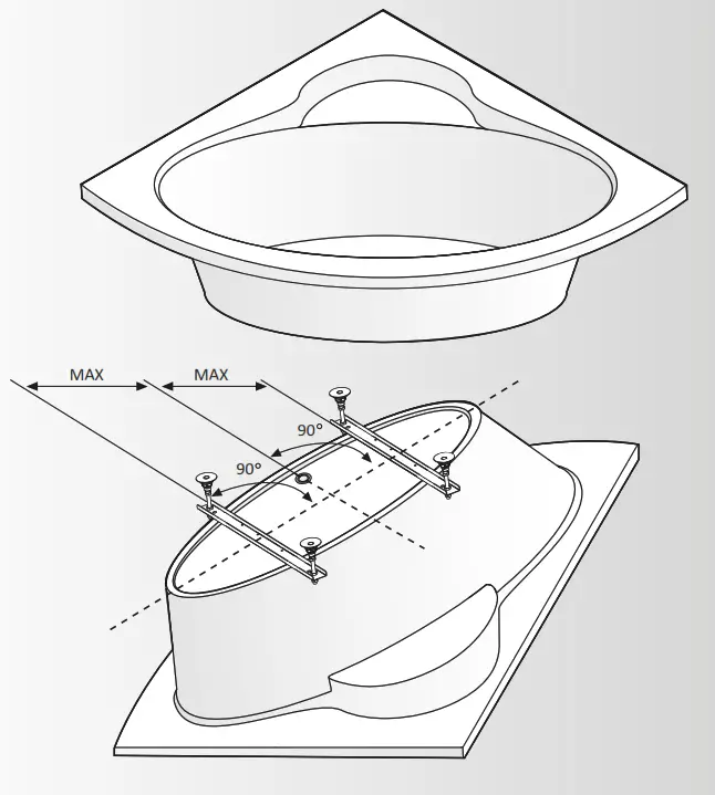cersanit Kaliope Bathtub Asymmetric Right - fig6