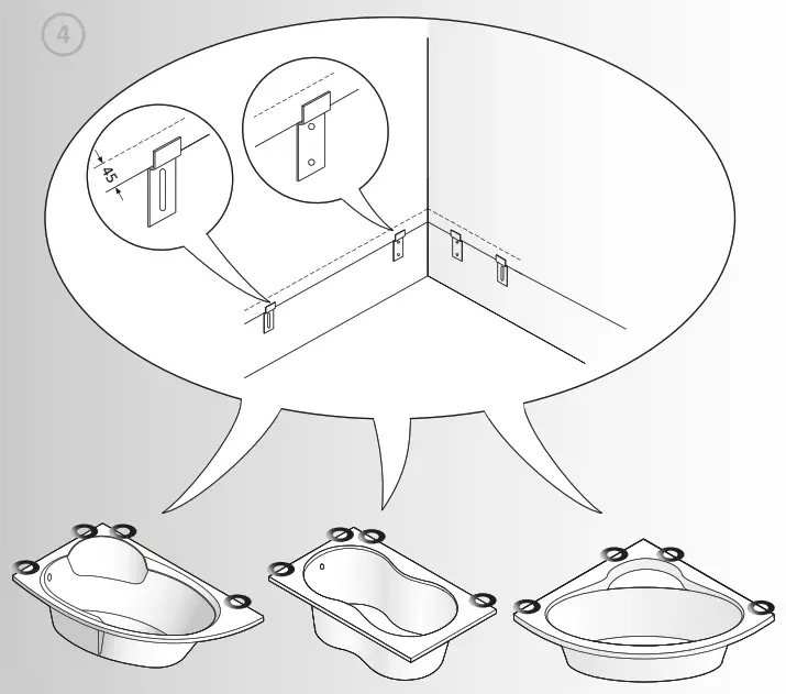 cersanit Kaliope Bathtub Asymmetric Right - fig9