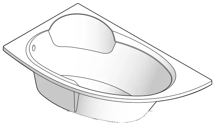 cersanit Kaliope Bathtub Asymmetric Right