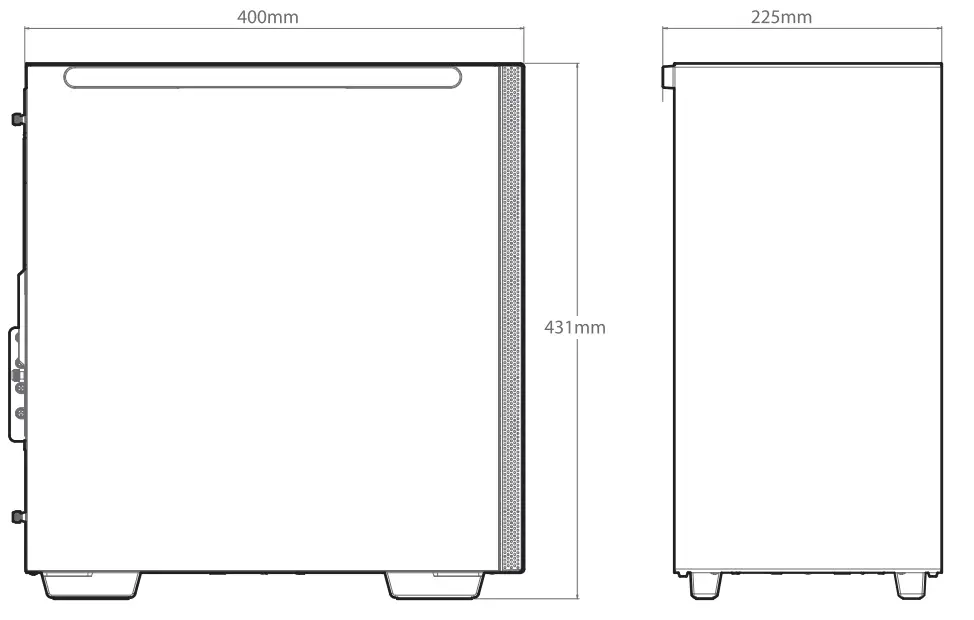 DEEPCOOL Macube 110 Tempered Glass Mini Tower Micro ATX Case - fig