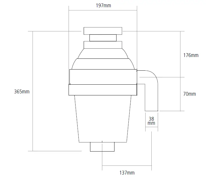 caple WDU050 0.5hp Waste Disposal Unit 13