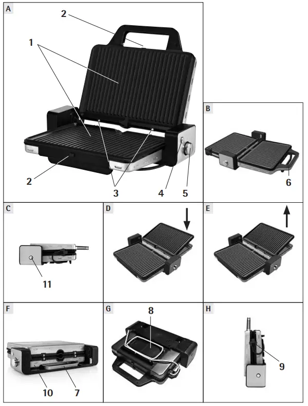 WMF Lono Table Grill with Glass Lid-fig2