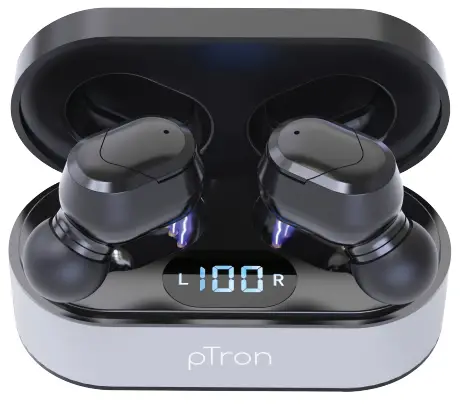 pTron Bassbuds Plus True Wireless Bluetooth 5.0 in Ear Earbuds -