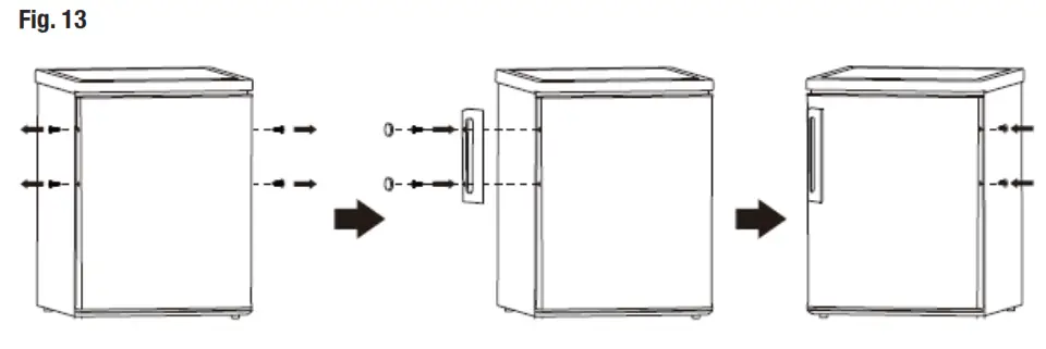 AKAI AK 242 UF 242L Upright Freezer External handle