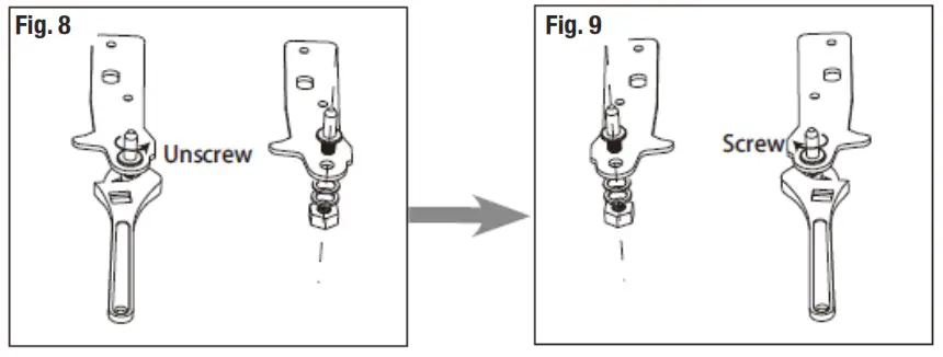 AKAI AK 242 UF 242L Upright Freezer hinge pin
