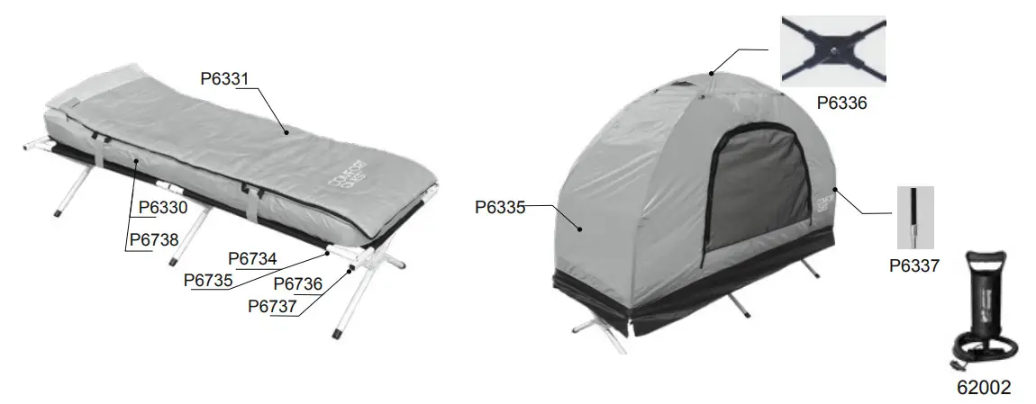 Bestway 68065 Folding Steel Profile Camp Bed - Figure 2