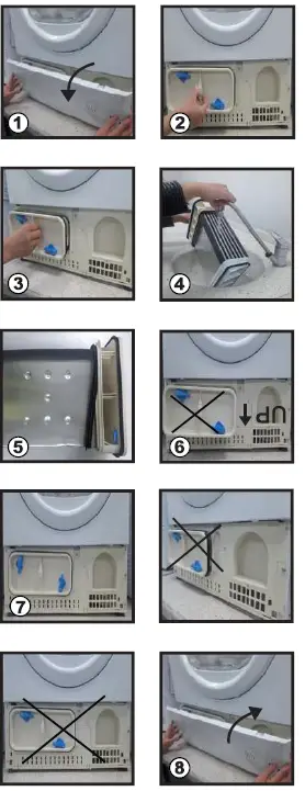 Hoover HLX C10DRGR-80 Condenser Dryer Tumble Dryer 6