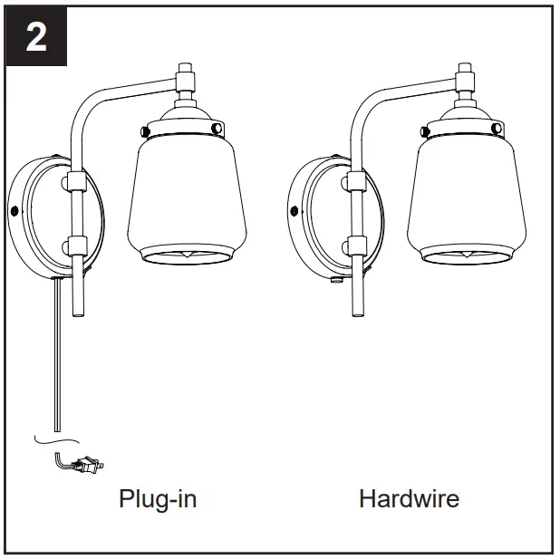 ASSEMBLY INSTRUCTIONS FOR HARDWIRE INSTALLATION