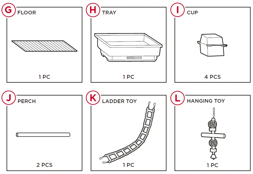 bcp-SKY5513-36-Inch-Bird-Cage-with-Toys-2