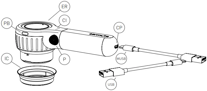 PRAXISDIENST DermLite DL4 Dermatoscope A01