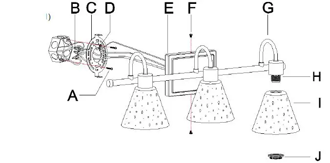 ZEVNI-A04773W3 22-Inch 3-Light-Black-Gold-Modern-Contemporary-Vanity-Light-3