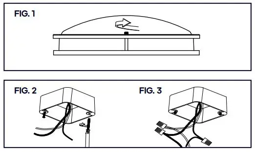LUXRITE LR23280 5 CCT Selectable Double Ring Instruction Manual - Fig 1,2,3