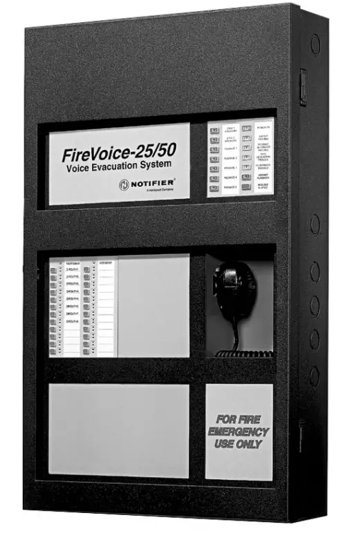 NOTIFIER NFV-25, 50 FireVoice-25, 50 Voice Evacuation Control Panel