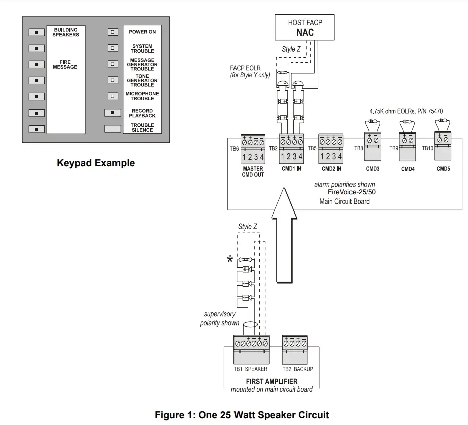 One Speaker Circuit