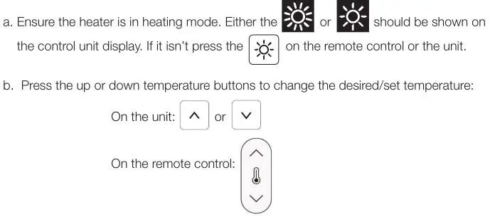 Dimplex 2 In 1 Ceramic Heater And Cooling Fan - To adjust the desired heating temperature