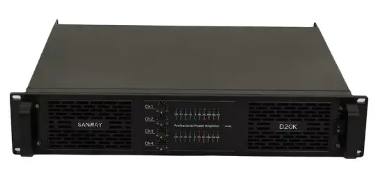 SANWAY D20KQ 4 Channel Class D Digital DSP Amplifier Product