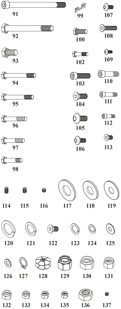 BODYCRAFT XFT Strength Training System - DETAILEDPARTSLIST 3