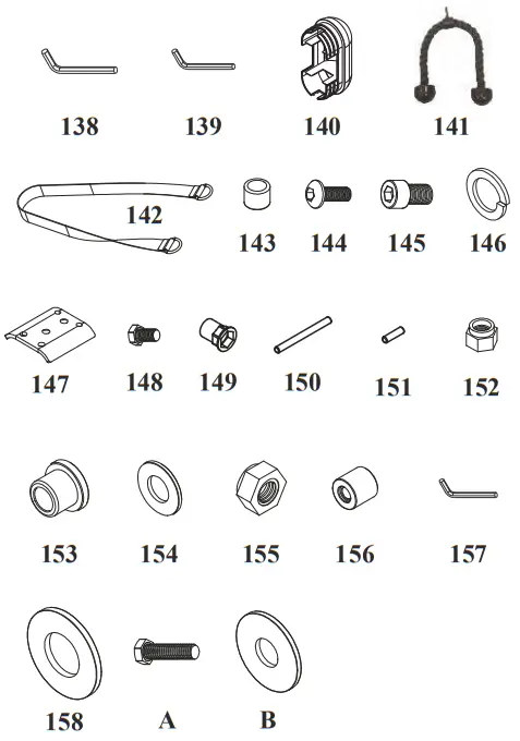 BODYCRAFT XFT Strength Training System - DETAILEDPARTSLIST 4