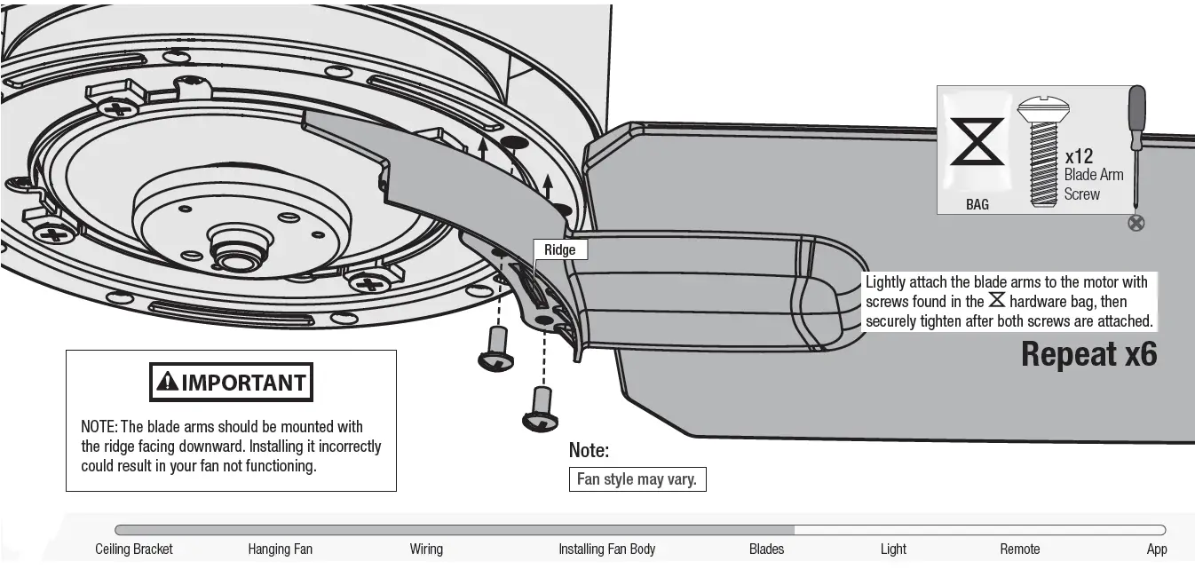 Installing the Blades 1