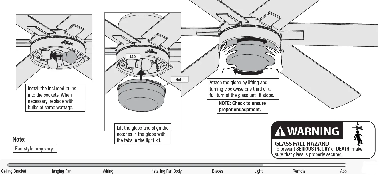 Installing the Glass