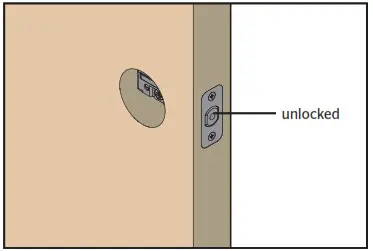 Install the latch and strike D