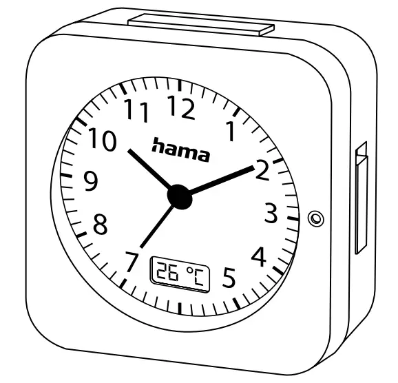 hama 00186448 Radio Controlled Alarm Clock