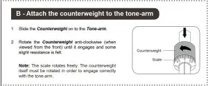 FIG 5 Attach the counterweight to the tone-arm