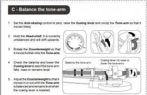 FIG 6 Balance the tone-arm