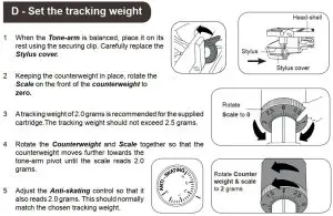 FIG 8 Set the tracking weight