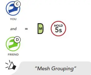 SENA 50R Motorcycle Bluetooth Communication System with Mesh Intercom- Group Mesh 2