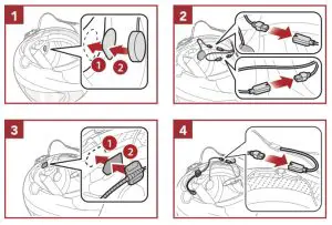 SENA 50R Motorcycle Bluetooth Communication System with Mesh Intercom- Microphone