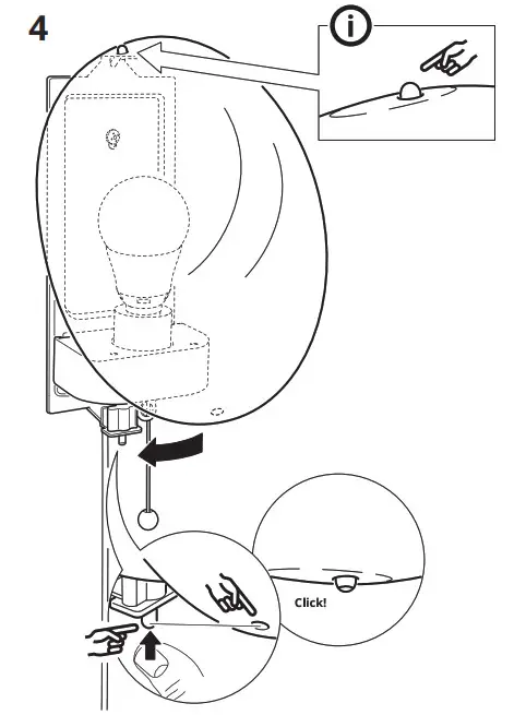 IKEA KALLBLIXT Wall Lamp with LED Bulb- 4