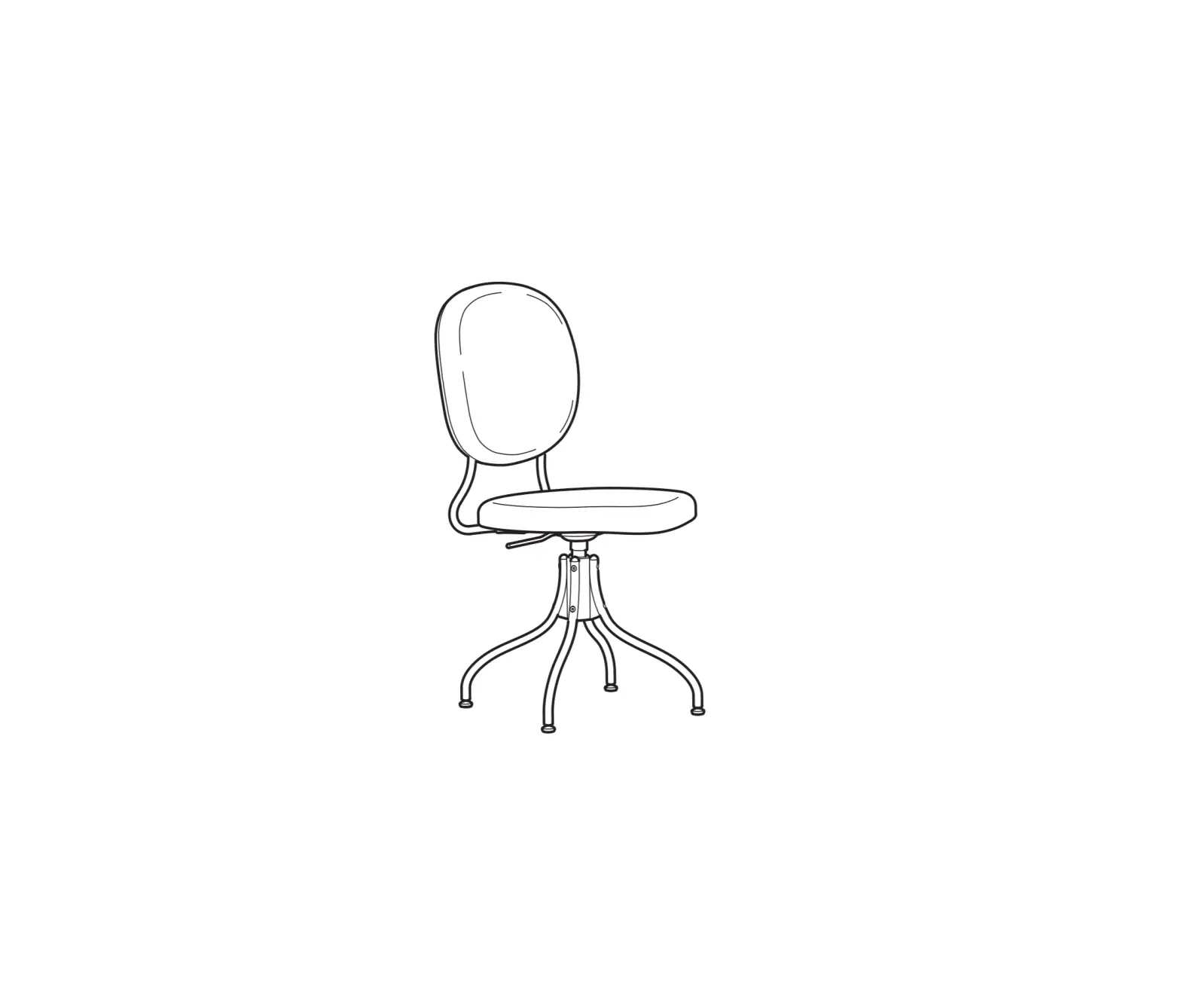 Ikea Björkberget Swivel Chair Instruction Manual