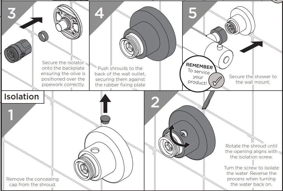 BRISTAN CR SHXDIVFF C Carre Exposed Fixed Head Bar Shower- Isolation